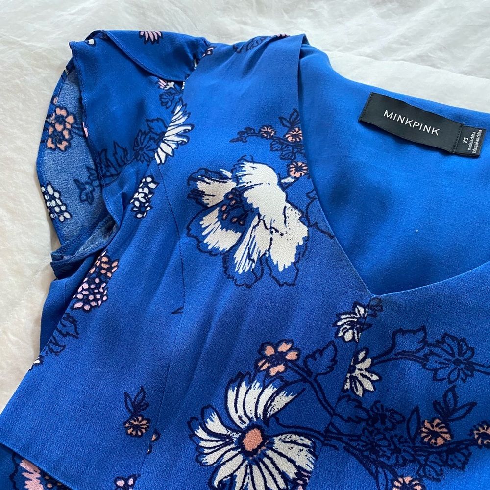 Blue Floral MINKPINK Dress